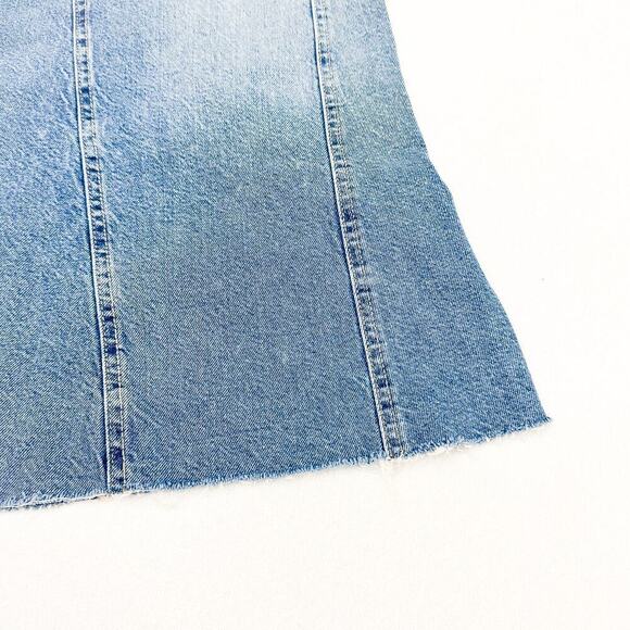 Zara Medium Wash Long Denim Jean Skirt Size Medium - Picture 3 of 8